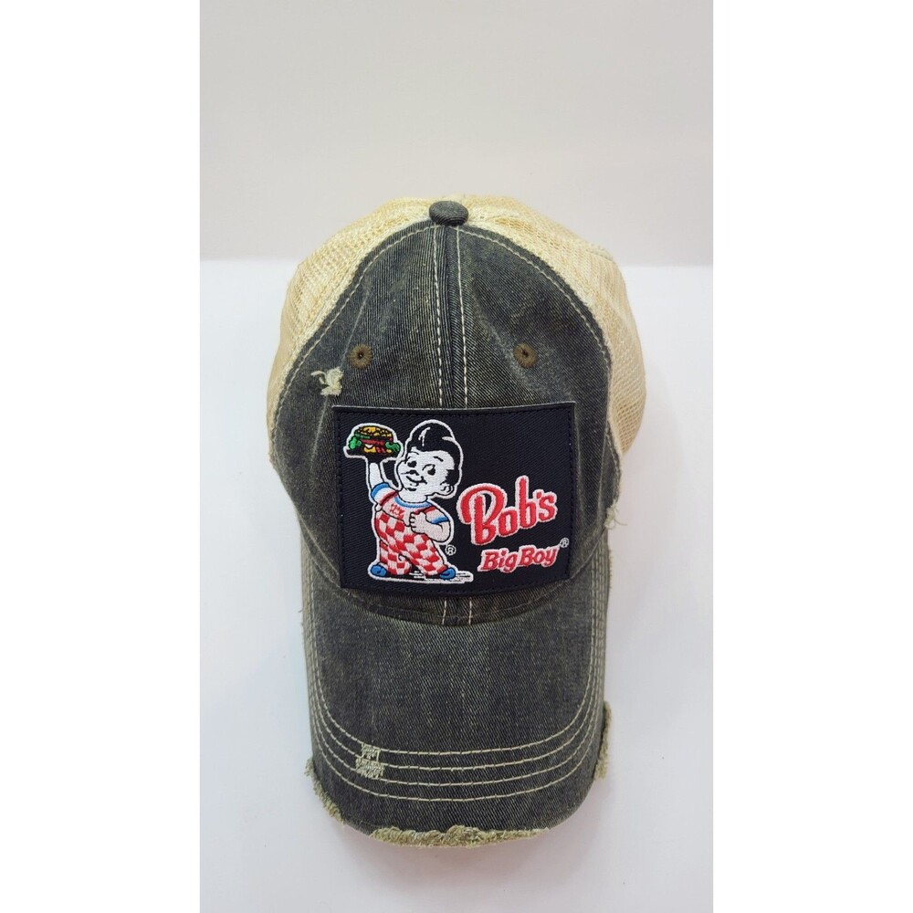 Bob's Big Boy Headmost Distressed Trucker Hat Mesh Snapback Cap Taiwan OS